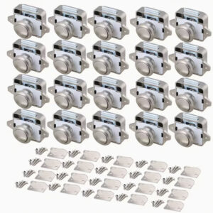 Cabinet push button locks